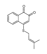 4-((3-methylbut-2-en-1-yl)thio)naphthalene-1,2-dione结构式