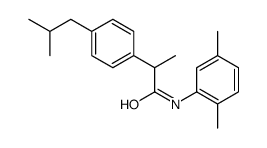 N-(2,5-二甲基苯基)-2-(4-异丁基苯基)丙酰胺结构式