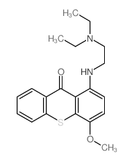 Thioxanthen-9-one, 1-((2-(diethylamino)ethyl)amino)-4-methoxy- Structure