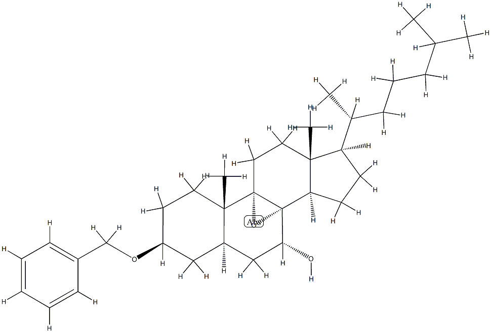 3β-(Benzyloxy)-8α,9-epoxy-5α-cholestan-7α-ol Structure