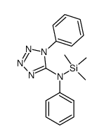 1-phenyl-5-((N-trimethylsilyl)anilino)tetrazole结构式