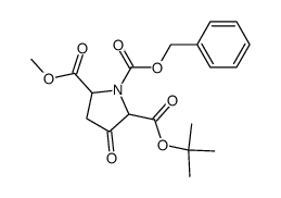 1-benzyl 2-(tert-butyl) 5-methyl 3-oxopyrrolidine-1,2,5-tricarboxylate Structure