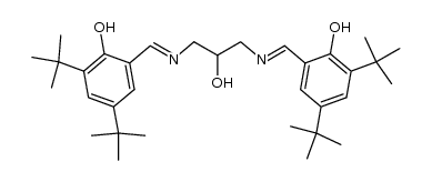 N,N'-bis(3,5-di-tert-butylsalicylidene-2-hydroxy)-1,3-propan-2-ol-diamine Structure