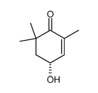 (+)-(R)-4-Hydroxy-2,6,6-trimethyl-2-cyclohexen-1-one结构式
