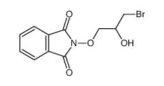 N-[(3-bromo-2-hydroxypropyl)oxy]phthalimide结构式