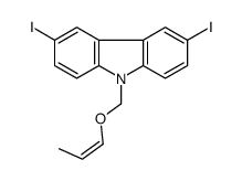 3,6-diiodo-9-(prop-1-enoxymethyl)carbazole结构式