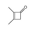 2,3-dimethylcyclobut-2-en-1-one结构式