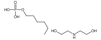 hexyl dihydrogen phosphate,2-(2-hydroxyethylamino)ethanol Structure