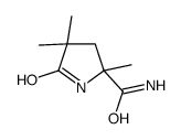 2-Pyrrolidinecarboxamide,2,4,4-trimethyl-5-oxo-(7CI,9CI) Structure