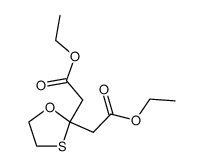 [1,3]oxathiolane-2,2-diyl-bis-acetic acid diethyl ester Structure