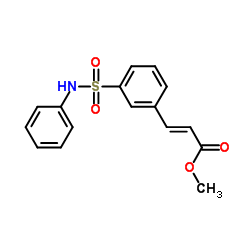 N-苯基-3-烯丙酸甲酯苯磺酰胺结构式