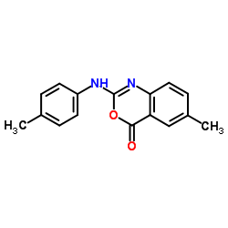 6-甲基-2-对甲苯基氨基-4H-3,1-苯并恶嗪-4-酮结构式