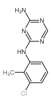 N-(3-氯-2-甲基苯基)-1,3,5-三嗪-2,4-二胺结构式