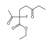 ethyl 2-acetyl-2-fluoro-5-oxoheptanoate Structure