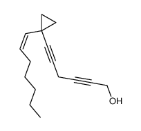 6-[((Z)-1-Hept-1-enyl)-cyclopropyl]-hexa-2,5-diyn-1-ol结构式
