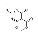 4,6-二氯-2-(甲硫基)嘧啶-5-羧酸甲酯结构式