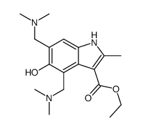 ethyl 4,6-bis[(dimethylamino)methyl]-5-hydroxy-2-methyl-1H-indole-3-carboxylate结构式