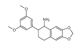 2-(3,5-dimethoxyphenyl)-6,7-methylenedioxy-1,2,3,4-tetrahydro-1-naphthylamine Structure