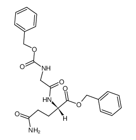 (N-(N-Benzyloxycarbonyl-glycyl)-L-glutamin)-benzylester结构式