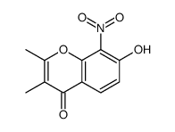 7-hydroxy-2,3-dimethyl-8-nitrochromen-4-one结构式