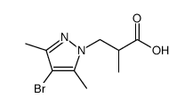 3-(4-BROMO-3,5-DIMETHYL-PYRAZOL-1-YL)-2-METHYL-PROPIONIC ACID结构式