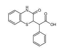 α-(2,3-Dihydro-3-oxo-1,4-benzothiazin-2-yl)phenylacetic acid Structure