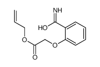 prop-2-enyl 2-(2-carbamoylphenoxy)acetate结构式