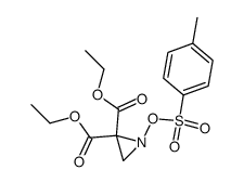 1-tosyloxyaziridine-2,2-dicarboxylic acid ethyl ester结构式