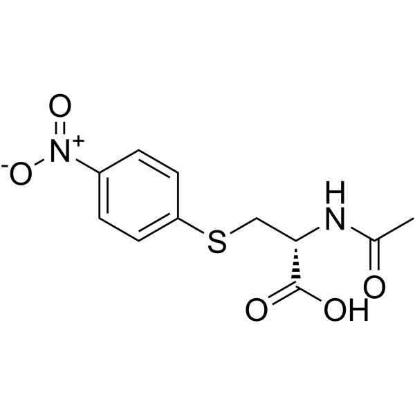 N-乙酰-S-(4-硝基苯基)-L-半胱氨酸结构式