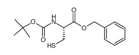 N-tert-butoxycarbonyl-L-cysteine benzyl ester结构式
