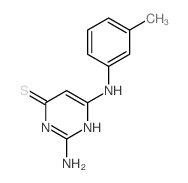 4(3H)-Pyrimidinethione,2-amino-6-[(3-methylphenyl)amino]- structure