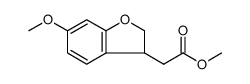 3-Benzofuranacetic acid, 2,3-dihydro-6-methoxy-, methyl ester结构式