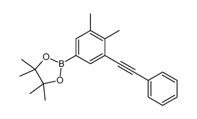 2-[3,4-dimethyl-5-(2-phenylethynyl)phenyl]-4,4,5,5-tetramethyl-1,3,2-dioxaborolane Structure