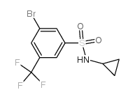 N-环丙基-3-溴-5-三氟甲基苯磺酰胺结构式
