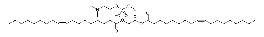 1,2-二油酰基-sn-甘油-3-磷酸乙醇胺-N,N-二甲基结构式