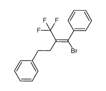 (E)-1-bromo-1,4-diphenyl-2-trifluoromethylbut-1-ene Structure