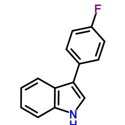 3-(4-氟苯基)吲哚结构式