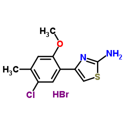 4-(5-Chloro-2-methoxy-4-methylphenyl)-1,3-thiazol-2-amine hydrobromide (1:1)结构式