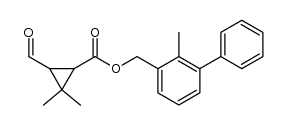(2-methyl[1,1'-biphenyl]-3-yl)methyl cis,trans-2,2-dimethyl-3-formylcyclopropanecarboxylate Structure