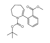 N-tert-butyloxycarbonyl-2-(2'-methoxycarbonylphenyl)-4,5,6,7-tetrahydro-azepane结构式