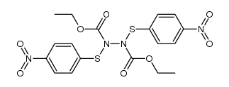 diethyl 1,2-bis((4-nitrophenyl)thio)hydrazine-1,2-dicarboxylate Structure