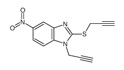 5-nitro-1-prop-2-ynyl-2-prop-2-ynylsulfanylbenzimidazole结构式