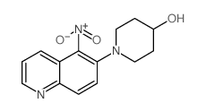 1-(5-硝基喹啉-6-基)哌啶-4-醇结构式