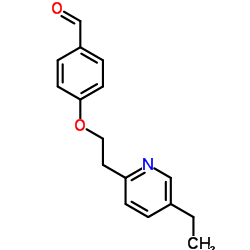 4-[2-(5-乙基-2-吡啶基)乙氧基]苯甲醛结构式