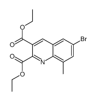 6-Bromo-8-methylquinoline-2,3-dicarboxylic acid diethyl ester Structure