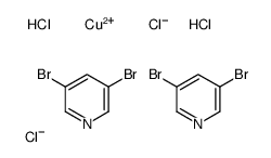 copper,3,5-dibromopyridine,hydron,tetrachloride Structure