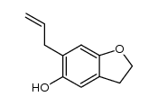 6-allyl-2,3-dihydrobenzofuran-5-ol结构式