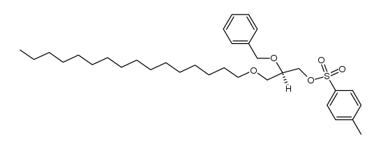 1-O-hexadecyl-2-O-benzyl-sn-glycerol 3-O-p-toluenesulfonate结构式