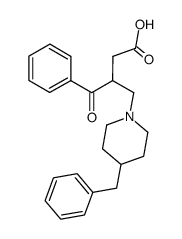 3-(4-benzylpiperidin-1-ylmethyl)-3-benzoylpropionic acid Structure