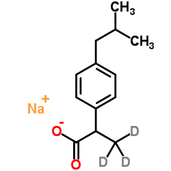 布洛芬钠-D3结构式